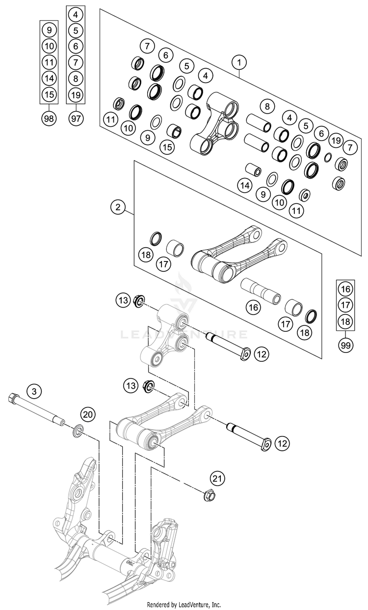 Pro Lever Linking 300 XC TPI CHASSIS - 2020 Schematic