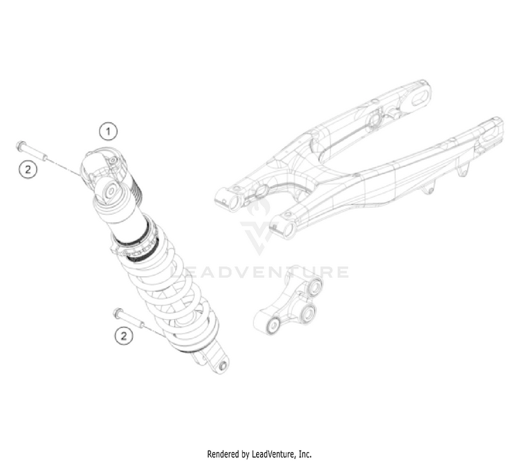 Shock Absorber 350 SX-F CHASSIS - 2022 Schematic