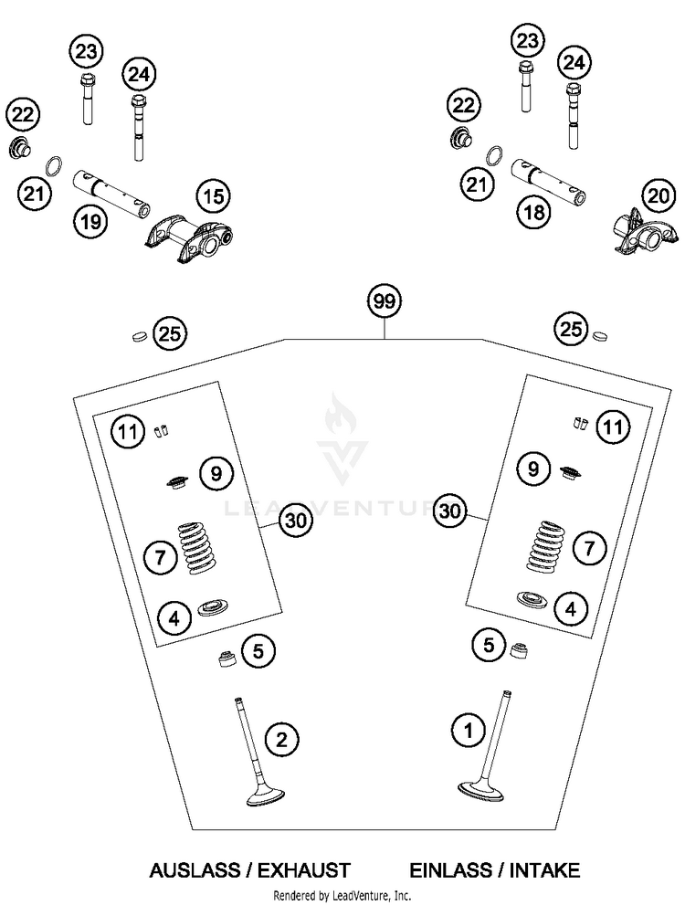Valve Drive 450 SXF FACTORY EDITION Engine - 2016 Schematic