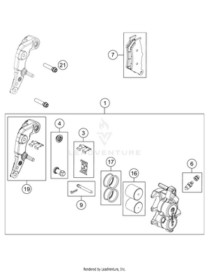 Front Brake Caliper Schematic