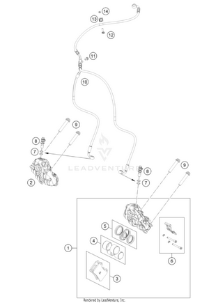 Front Brake Caliper Schematic