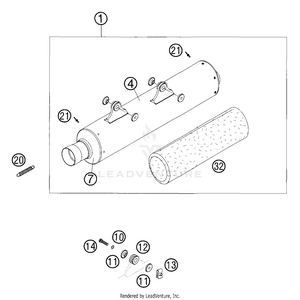 Exhaust Silencer Schematic