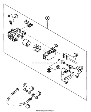 Brake Caliper Rear Schematic