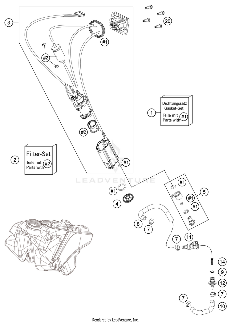 Fuel Pump 350 SX-F Chassis - 2021 Schematic