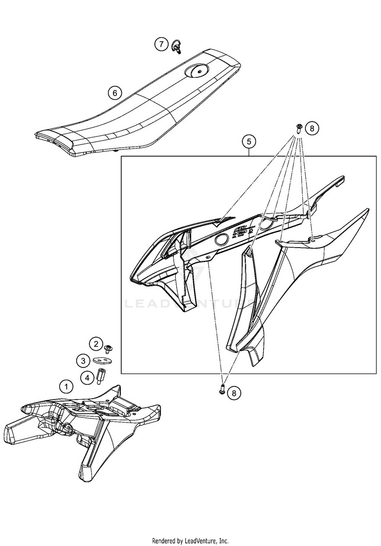 Tank, Seat SX-E 5 CHASSIS - 2020 Schematic