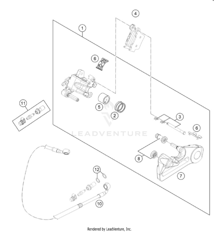 Rear Brake Caliper 250 SX-F CHASSIS - 2026 Schematic