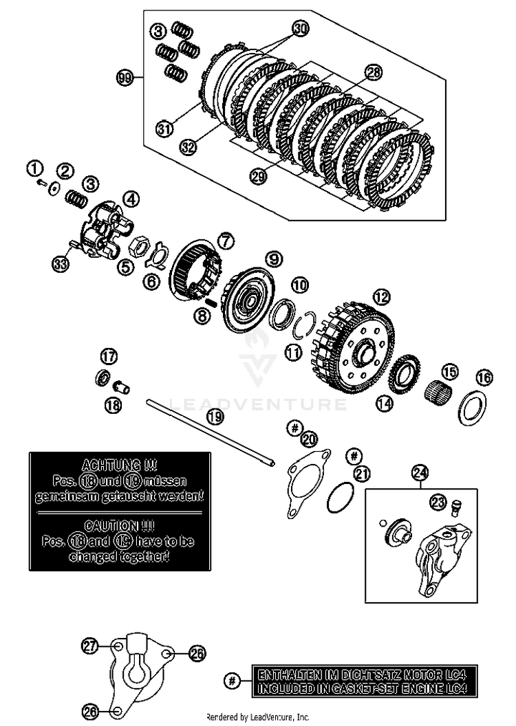 Clutch 690 Enduro Engine - 2012 Schematic