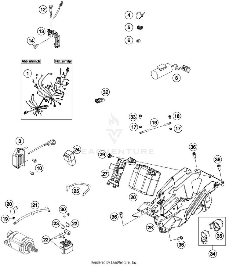 Wiring Harness 250 SX-F FACTORY EDITION Chassis - 2016 Schematic