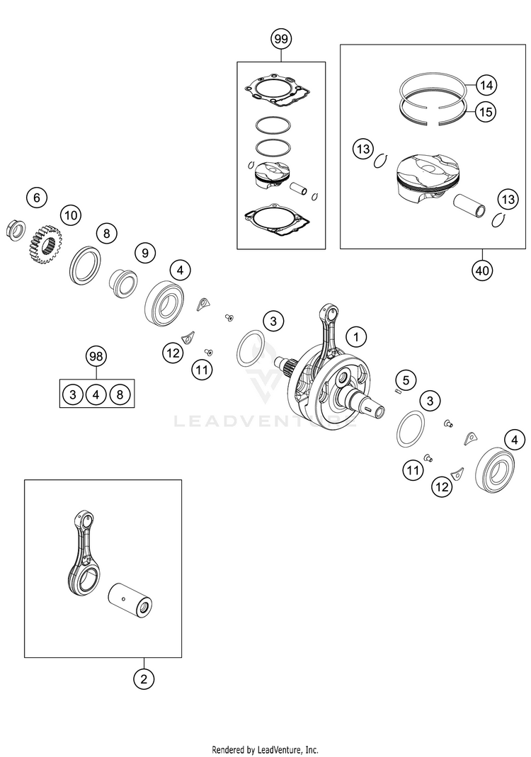 Crankshaft, Piston Schematic