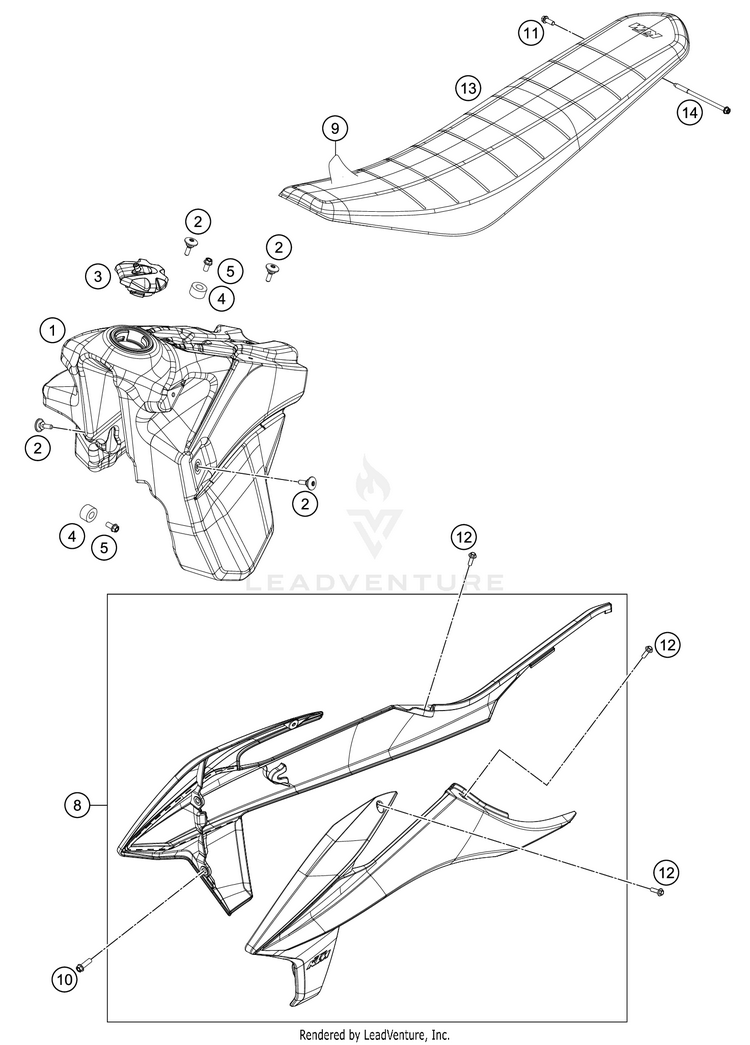 Tank, Seat Schematic