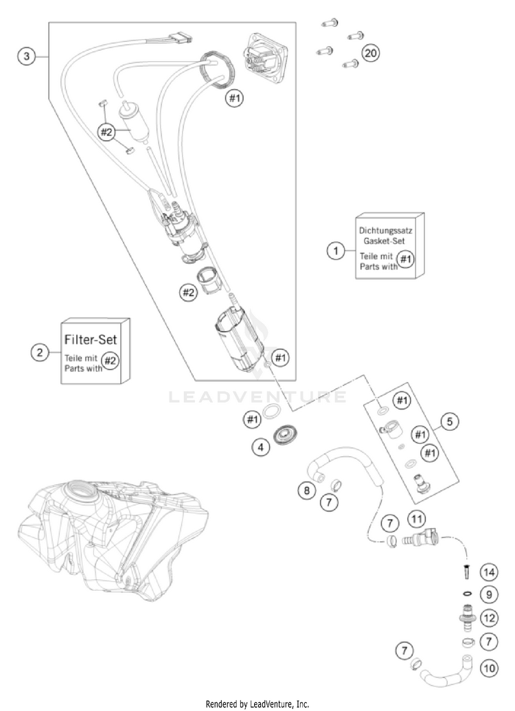 Fuel Pump 250 SX-F Chassis - 2022 Schematic