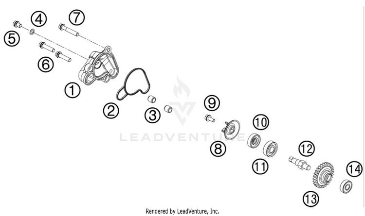 Water Pump 50 SX Engine - 2011 Schematic