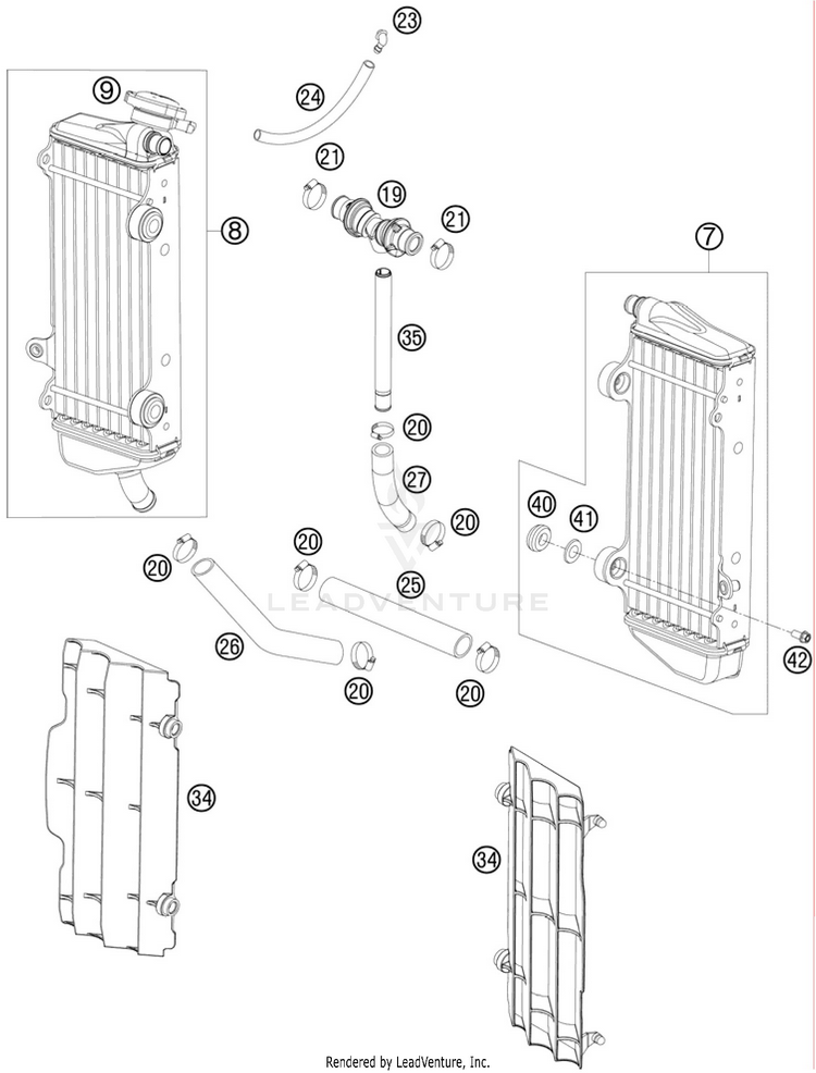Cooling System 300 XC Engine - 2011 Schematic