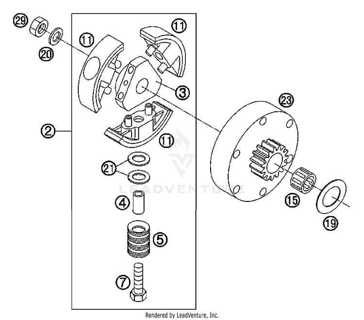 Clutch 50 SX Junior Engine - 2007 Schematic