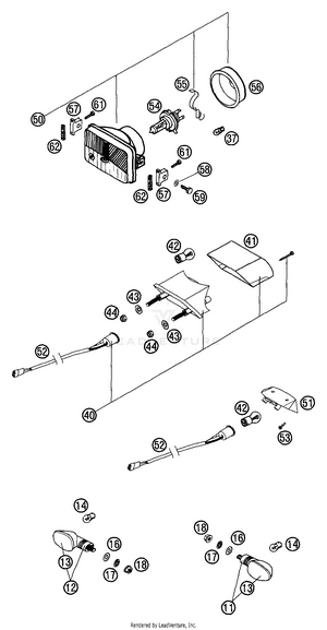 Head Light, Rear Light, Flahser Schematic