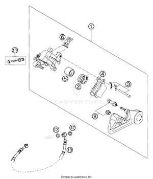 Brake Caliper Rear Schematic