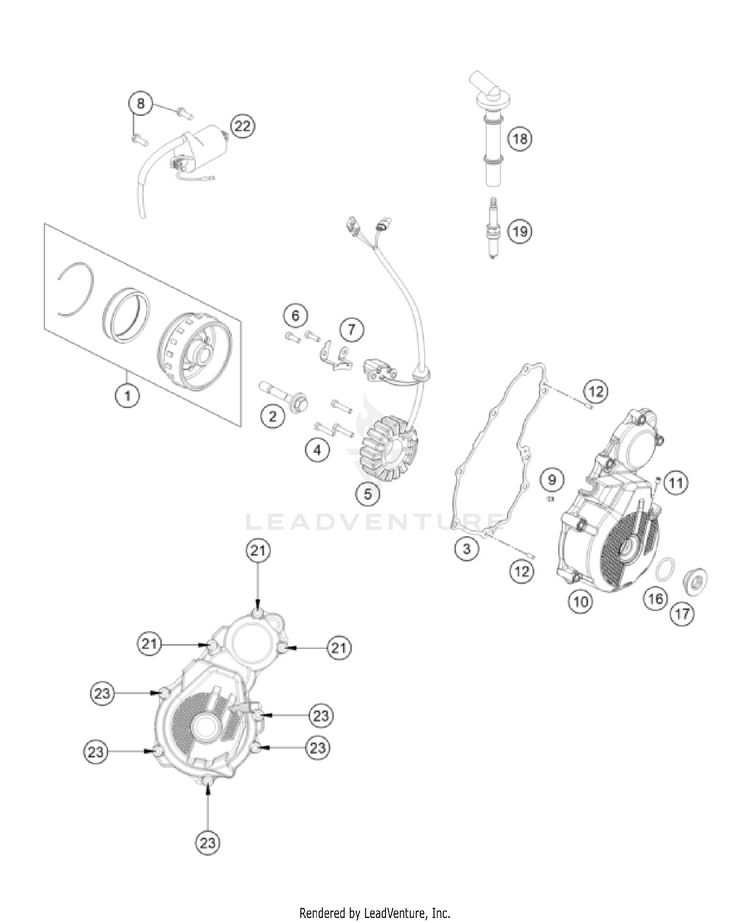 Ignition System 350 EXC-F USA Engine - 2023 Schematic