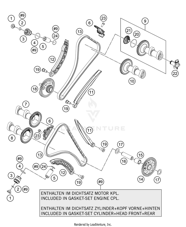 Timing Drive 1290 SUPER ADVENTURE R ENGINE - 2019 Schematic