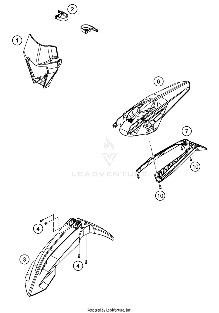 Mask, Fenders 300 XC-W TPI CHASSIS - 2020 Schematic