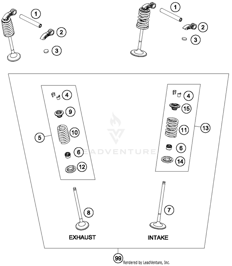 Valve Drive 250 SX-F FACTORY EDITION Engine - 2016 Schematic
