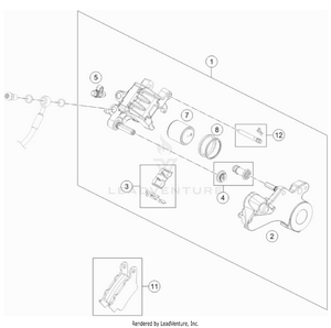 Rear Brake Caliper Schematic
