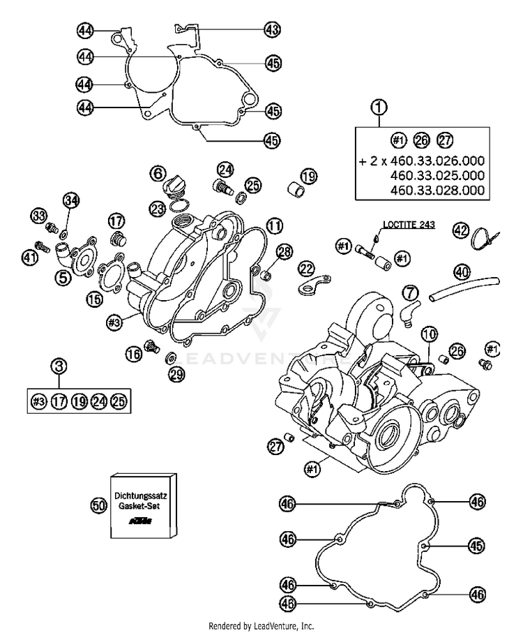 Engine Case 65 SX Engine - 2007 Schematic
