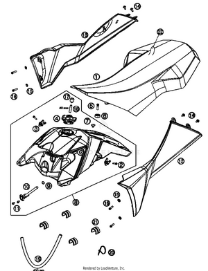 Tank, Seat, Cover Schematic