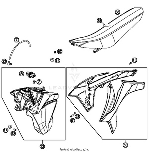 Tank, Seat, Cover Schematic