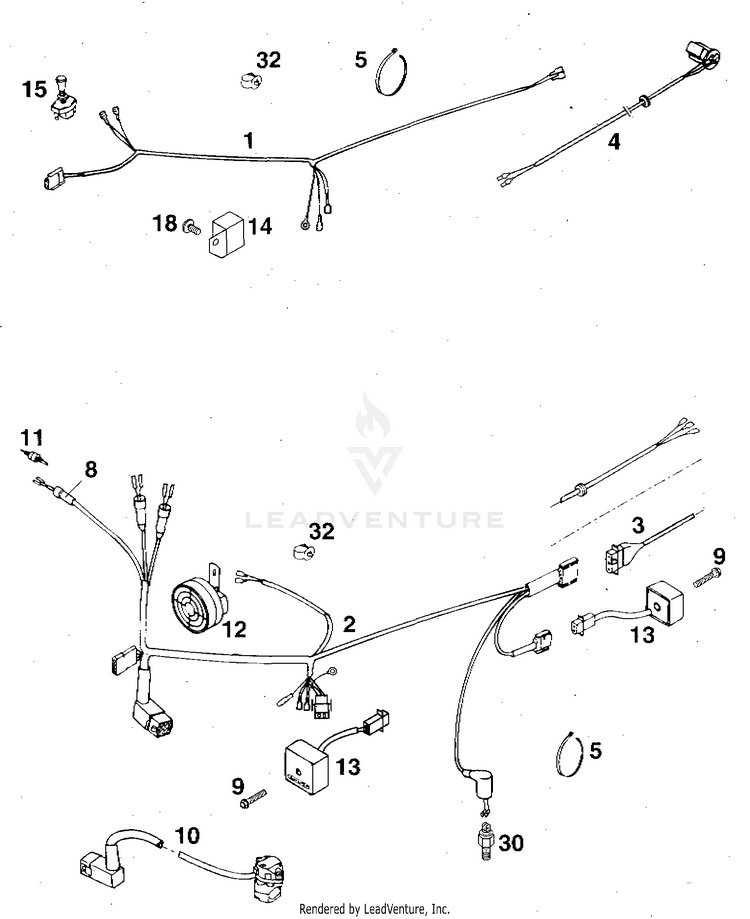 Wiring Harness 360 MXC Chassis - 1997 Schematic