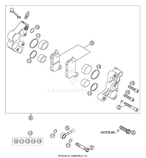 Brake Caliper Front Formula Schematic
