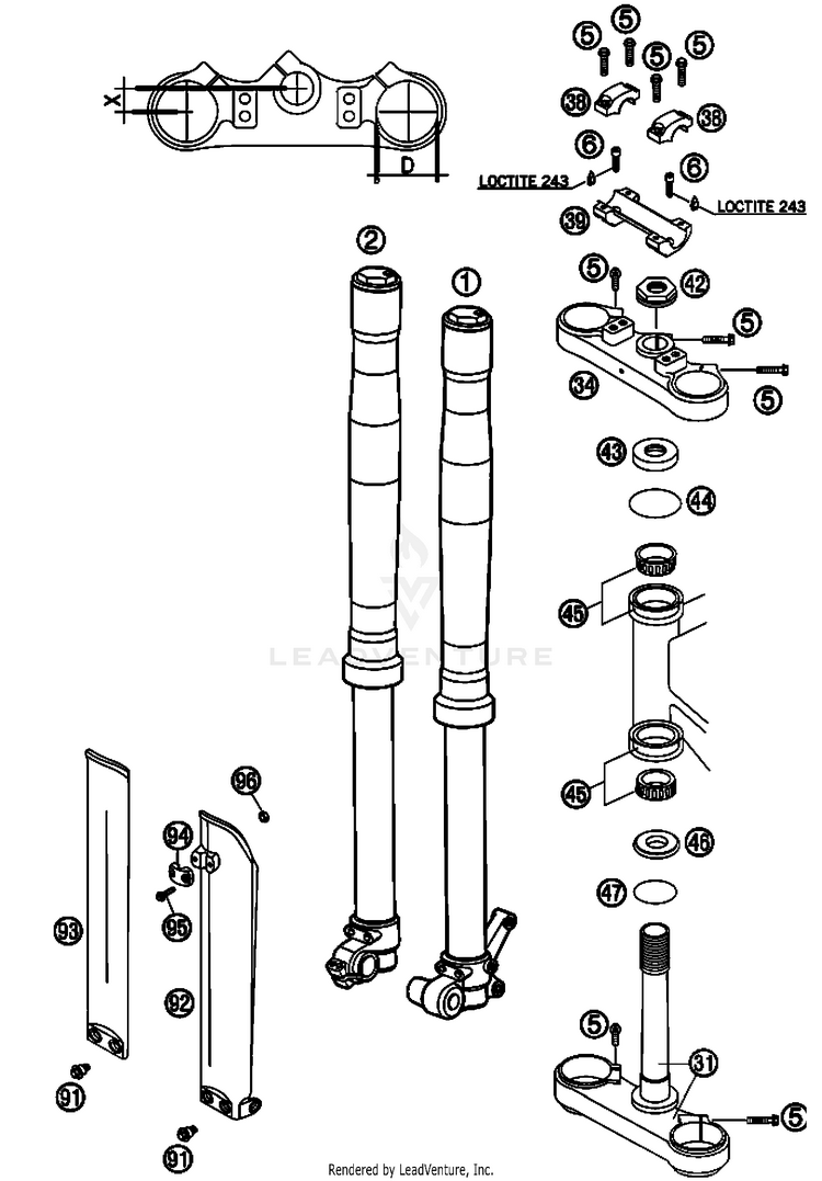 Front Fork Schematic