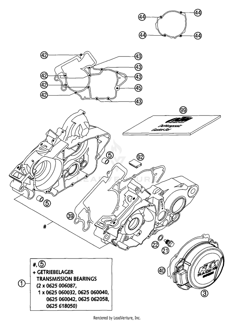 Engine Case 200 EXC Engine - 2003 Schematic