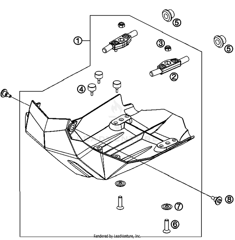 Engine Guard 690 Enduro Chassis - 2012 Schematic