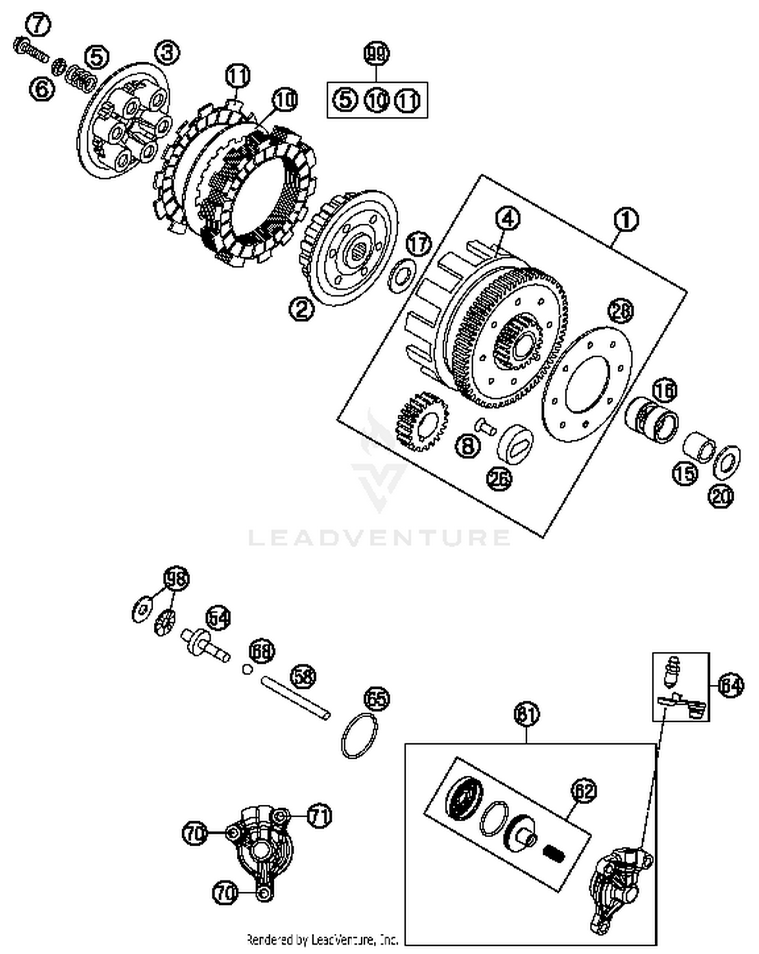 ktm 85 clutch cover