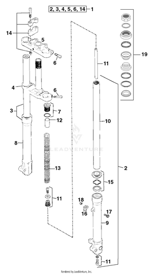 Front Fork Paioli Schematic