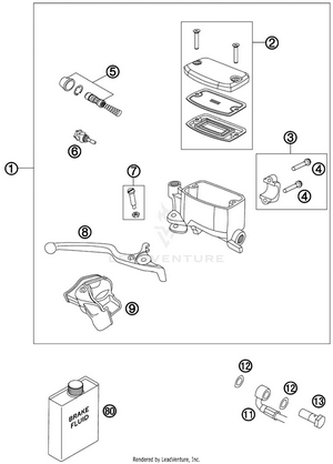 Hand Brake Cylinder Schematic