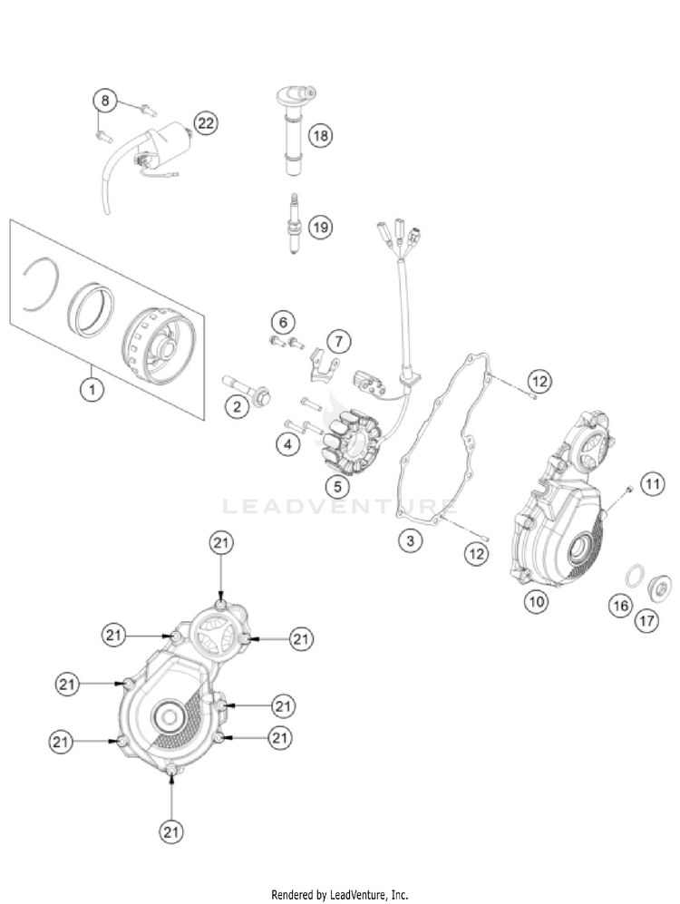 Ignition System 350 XC-F ENGINE - 2024 Schematic