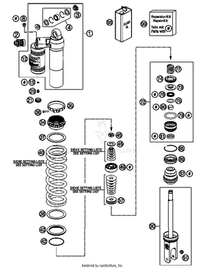 Shock Absorber Disassembled Schematic
