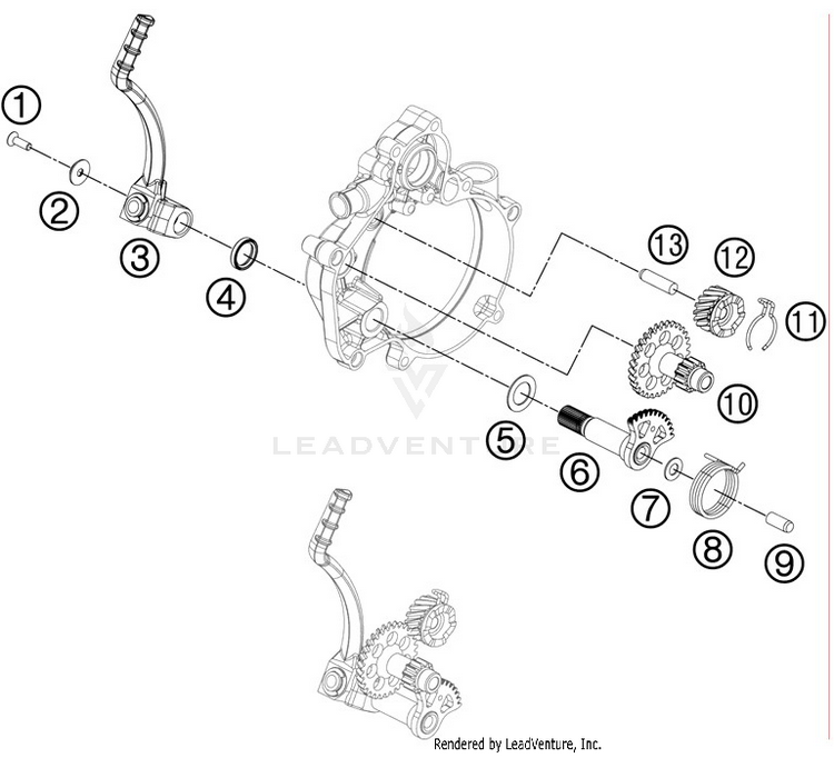 Kick Starter 50 SX Mini Engine - 2012 Schematic