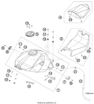 Tank, Seat, Cover Schematic