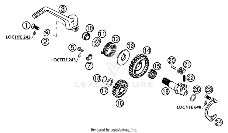 Kickstarter 300 MXC Engine - 2003 Schematic