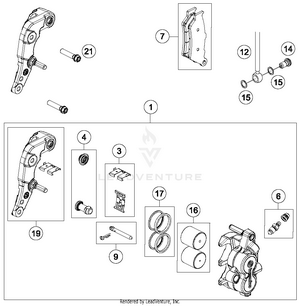 Brake Caliper Front Schematic