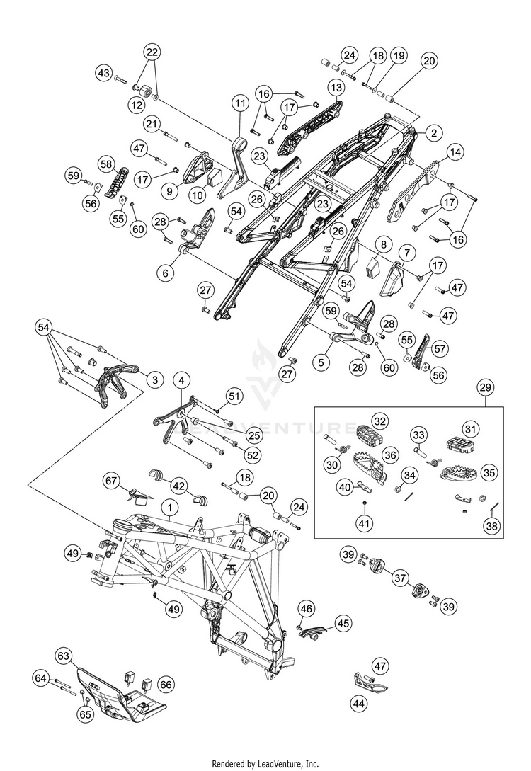 Frame 1290 SUPER ADVENTURE S SILVER CHASSIS - 2020 Schematic