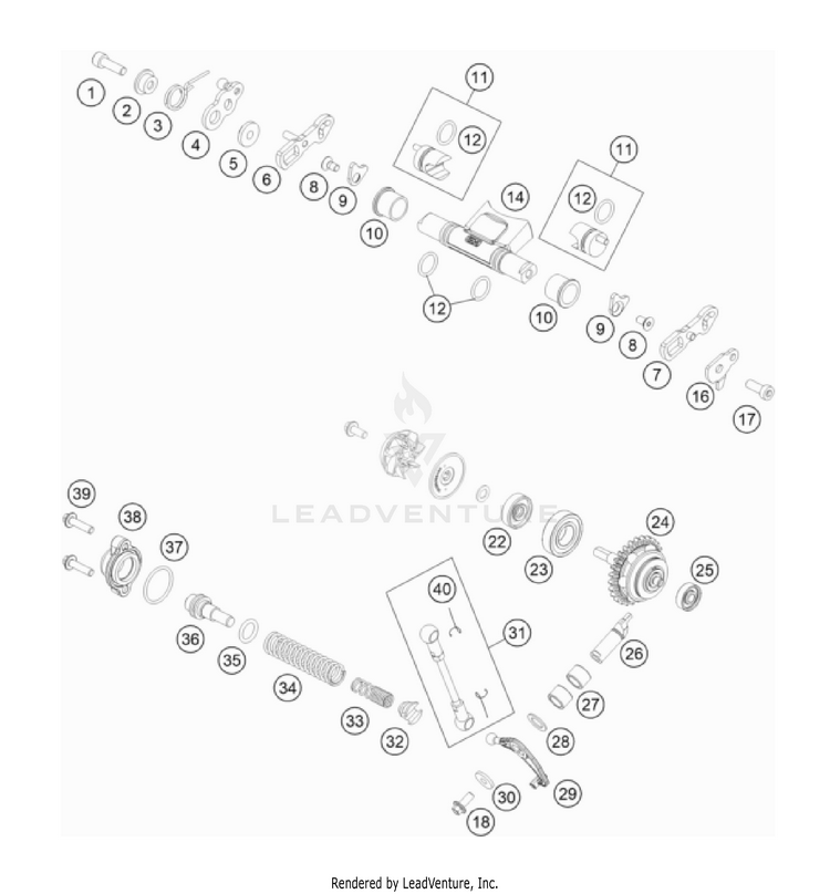 Exhaust Control 150 / EXC / XC-W Engine - 2023 Schematic