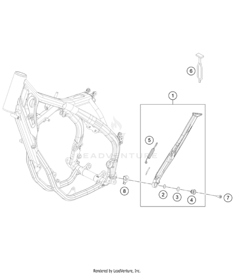 Side / Center Stand 150 XC-W US CHASSIS - 2024 Schematic