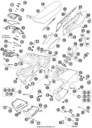 Tank, Seat, Cover Schematic