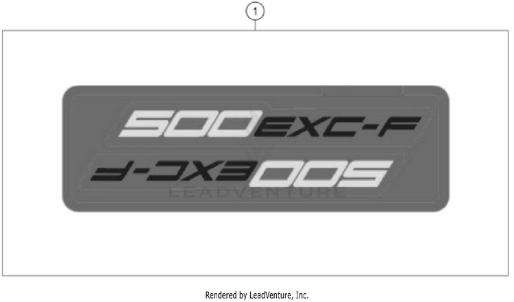 Decal 500 EXC-F CHASSIS - 2025 Schematic