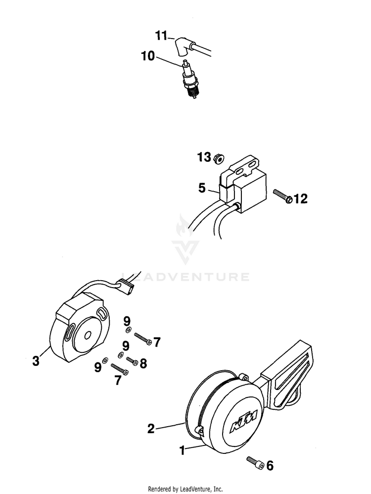 Ignition System 65 SX Engine - 2000 Schematic