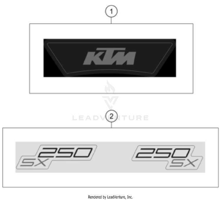 Decal 250 SX CHASSIS - 2023 Schematic
