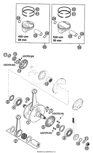 Crankshaft, Piston Schematic